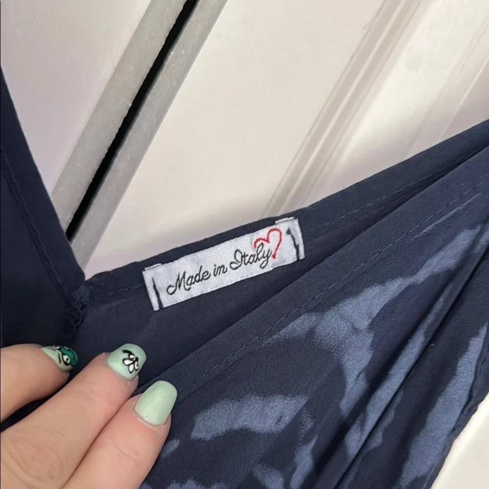 Elegant Blue Tie-Dye Women's Skirt - Picture 3 of 7